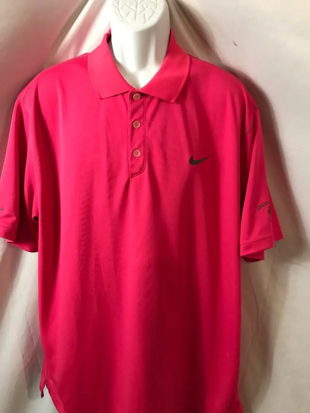Nike Spanish Bay Golf Club Activewear Athletic Sport Cut Polo Shirt